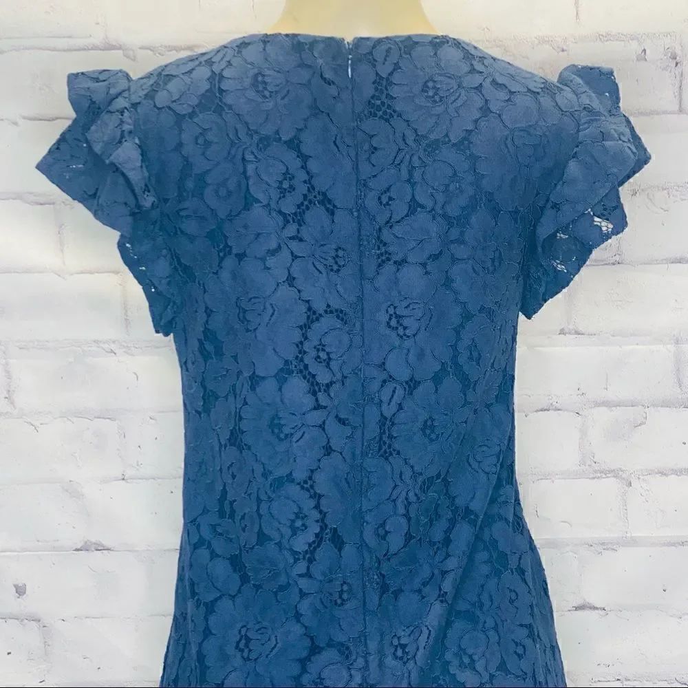 Charles Henry blue floral lace shift dress size small - Picture 2 of 11